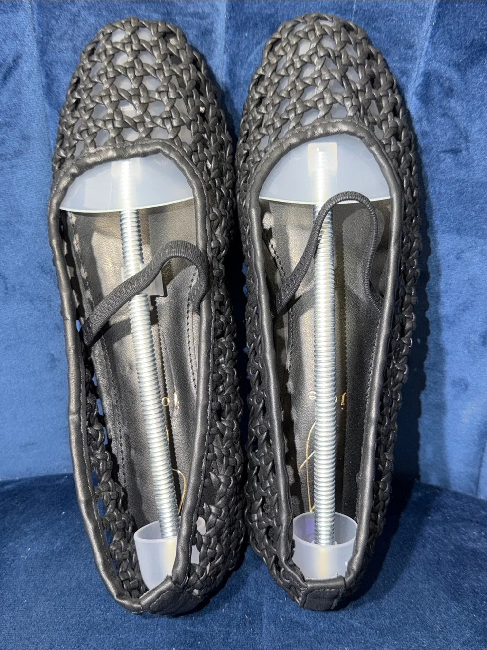 Cushionaire Woven Ballet Flat - Black Size 8.5